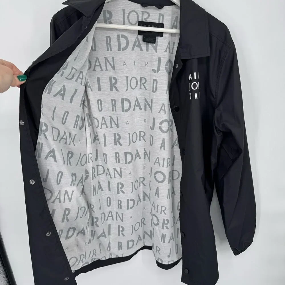 Men's Air Jordan Jumpman Coaches Track‎ Jacket Wind Breaker AJ6795-010 Sz Small